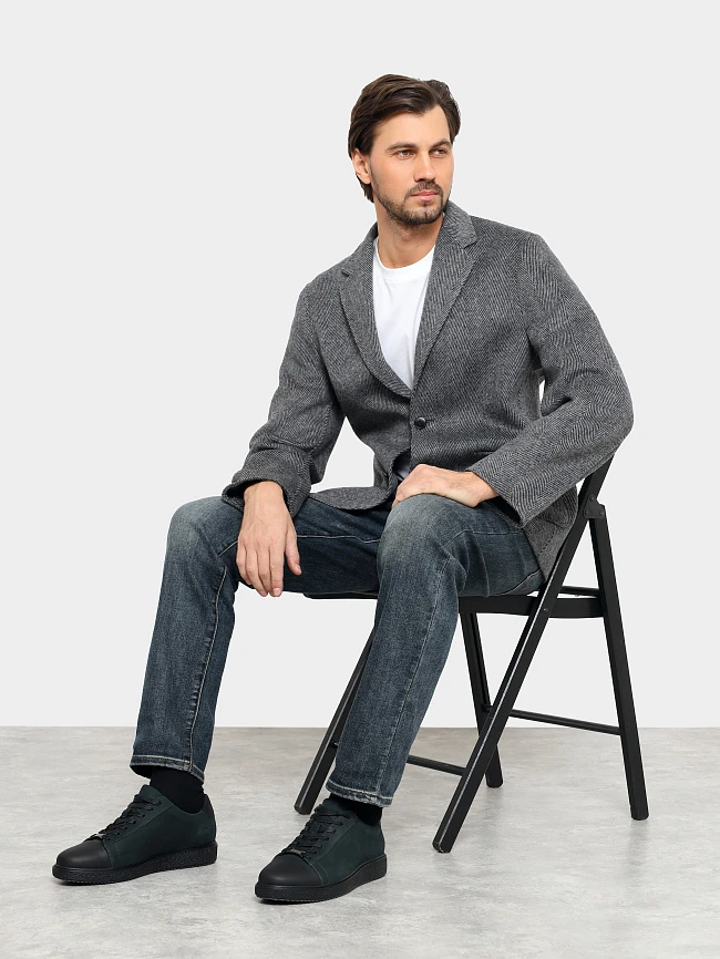 Кеды мужские демисезонные, цвет изумрудный, натуральный нубук/натуральная кожа M1782545 | 11