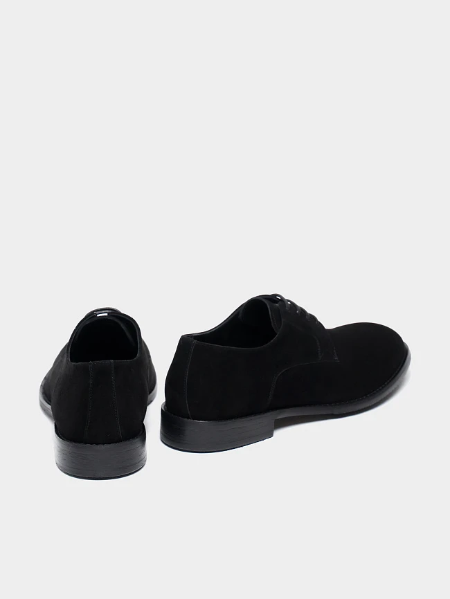 Полуботинки мужские всесезонные, цвет черный, натуральный велюр M1782509 | 4