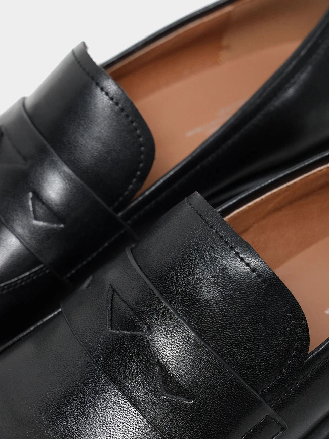 Лоферы женские всесезонные, цвет черный, натуральная кожа и полимерные материалы 1849517 | 6