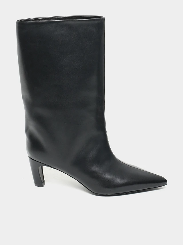 Сапоги женские всесезонные, цвет черный, натуральная кожа 497113 | 1