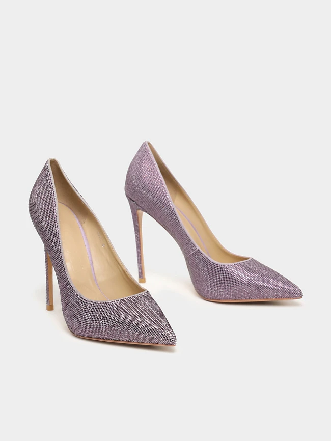 Туфли женские всесезонные, цвет сиреневый, натуральный велюр 494417 | 3