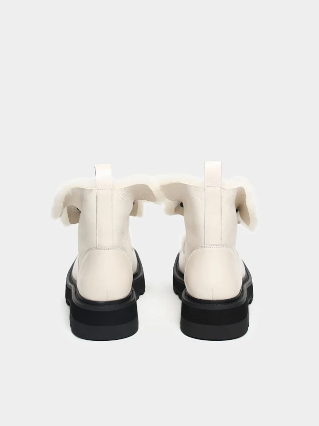 Ботинки женские зимние, цвет молочный, натуральная кожа 1820439M | 6