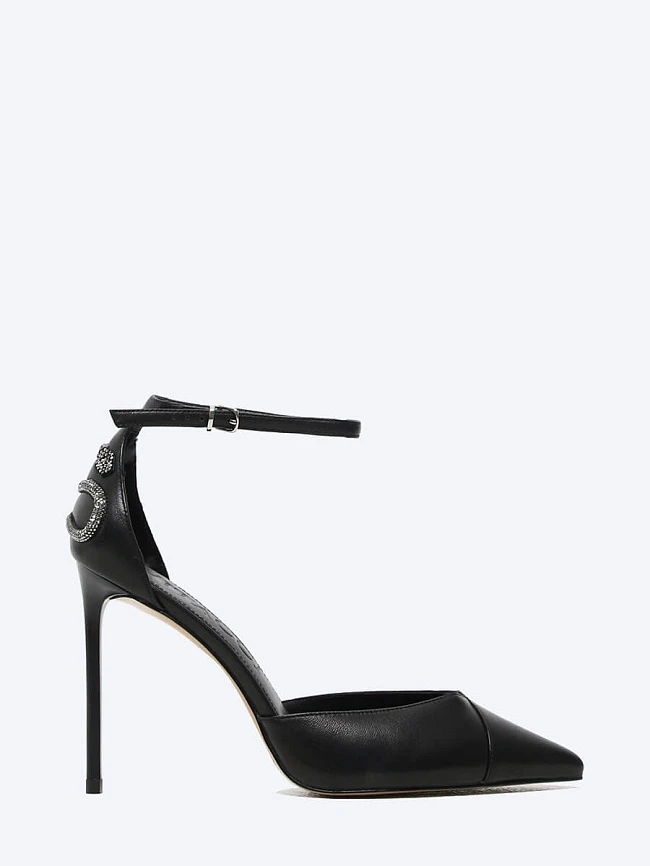 Туфли женские летние, цвет черный, натуральная кожа 1493270 | 2