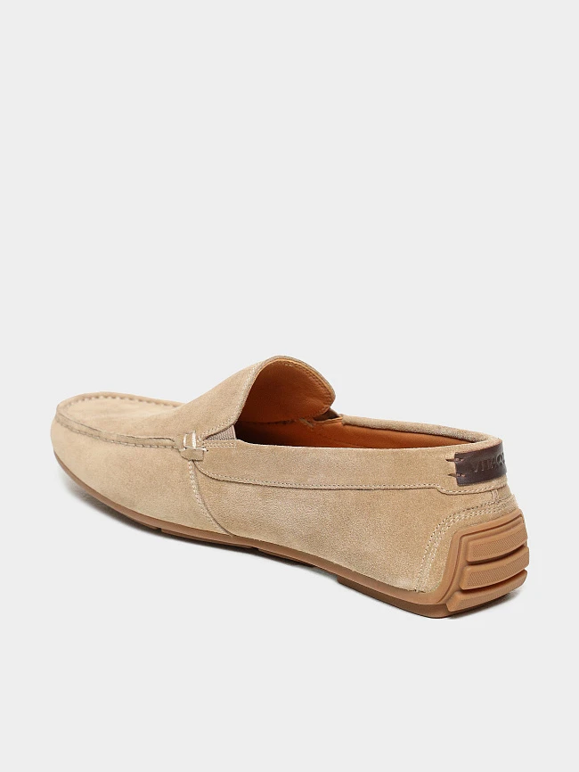 Мокасины мужские летние, цвет бежевый, натуральный спилок M801344 | 3