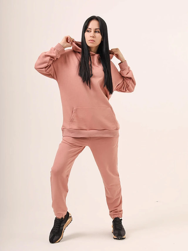 Костюм спортивный (худи+брюки) женские всесезонные SP8400-10 | 1