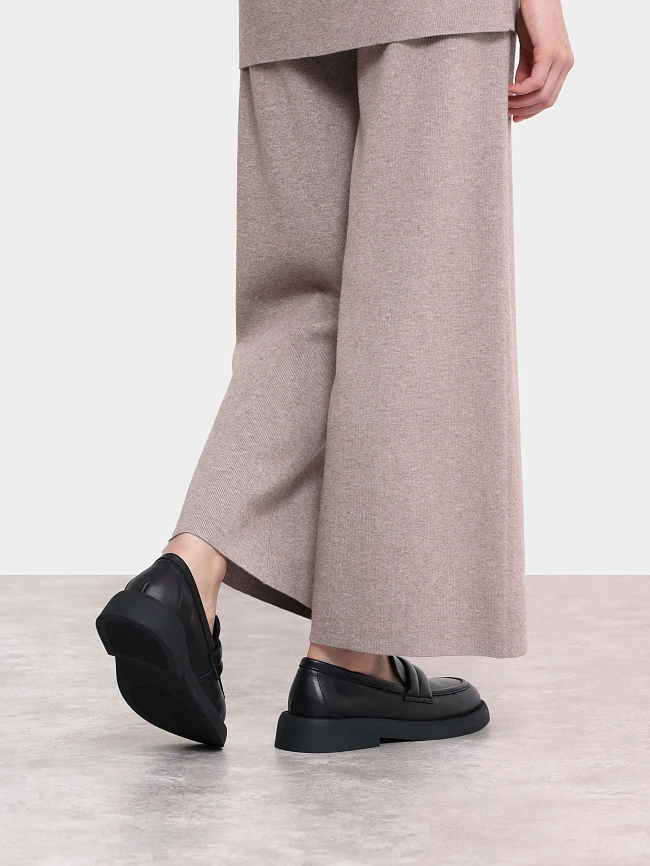 Лоферы женские всесезонные, цвет черный, натуральная кожа 1221263 | 9