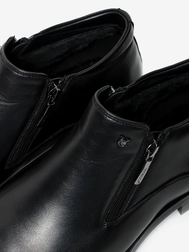 Ботинки мужские демисезонные, цвет черный, натуральная кожа M1023028 | 6