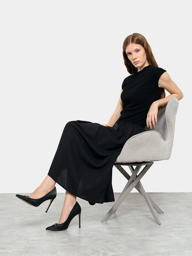 Туфли женские всесезонные, цвет черный, натуральная кожа 1494433 | 11