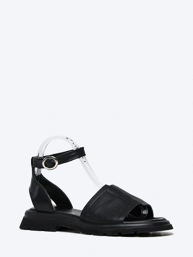 Сандалии женские летние, цвет черный, натуральная кожа 887031 | 1