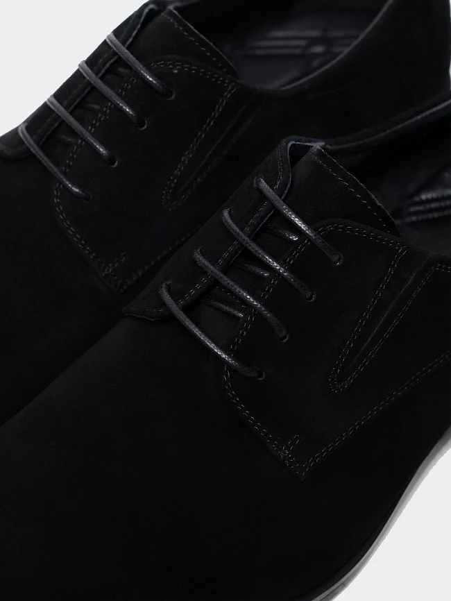 Полуботинки мужские всесезонные, цвет черный, натуральный велюр M1022945 | 6