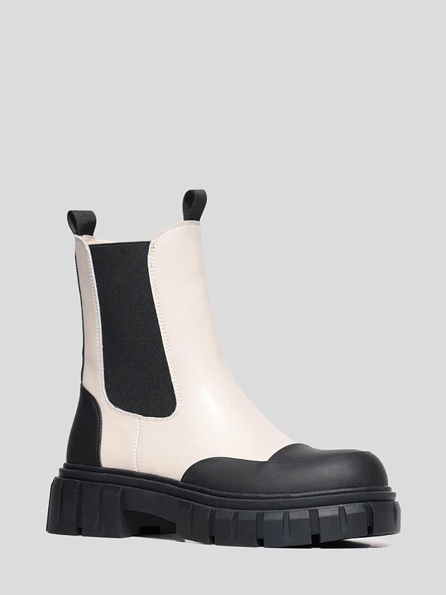 Ботинки 1847589 женские цвет молочный, искусственная кожа/натуральная кожа и полимерные материалы 1847589         | 1