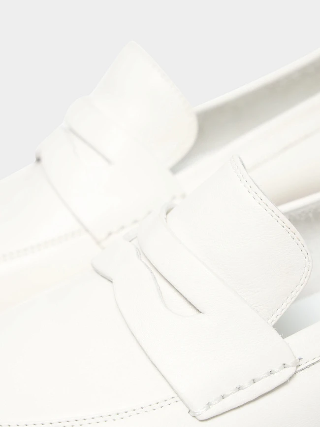 Лоферы женские всесезонные, цвет молочный, натуральная кожа 1013161 | 7