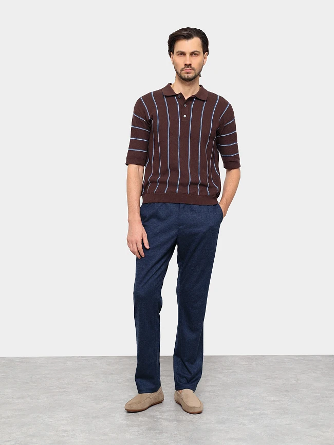 Мокасины мужские летние, цвет бежевый, натуральный спилок M801344 | 8