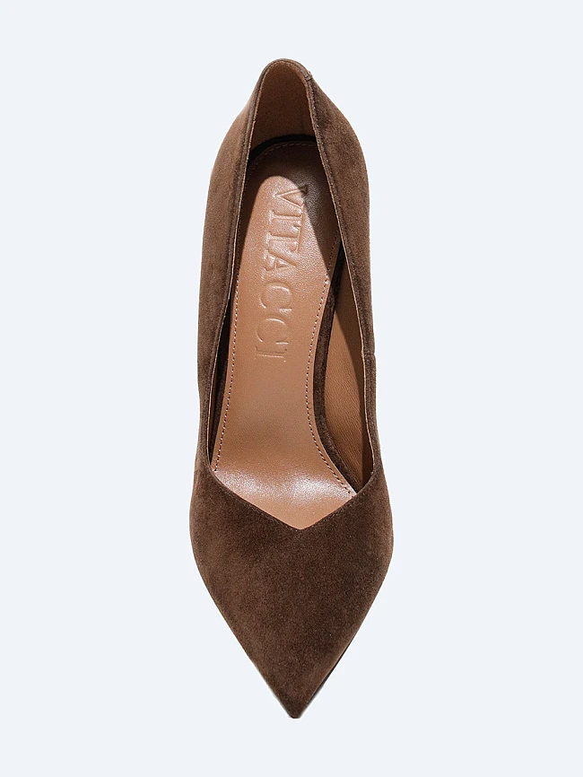 Туфли женские всесезонные, цвет коричневый, натуральный велюр 1494823 | 4