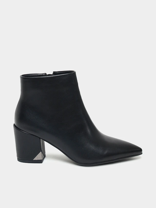 Ботильоны женские демисезонные, цвет черный, искусственная кожа 1849054 | 1