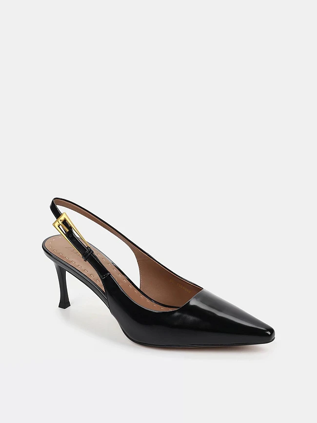 Туфли женские летние, цвет черный, натуральная кожа 1494321 | 3