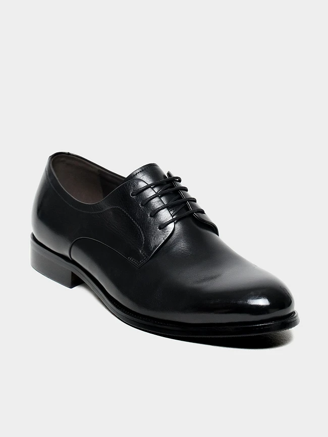 Полуботинки мужские всесезонные, цвет черный, натуральная кожа M262208 | 2