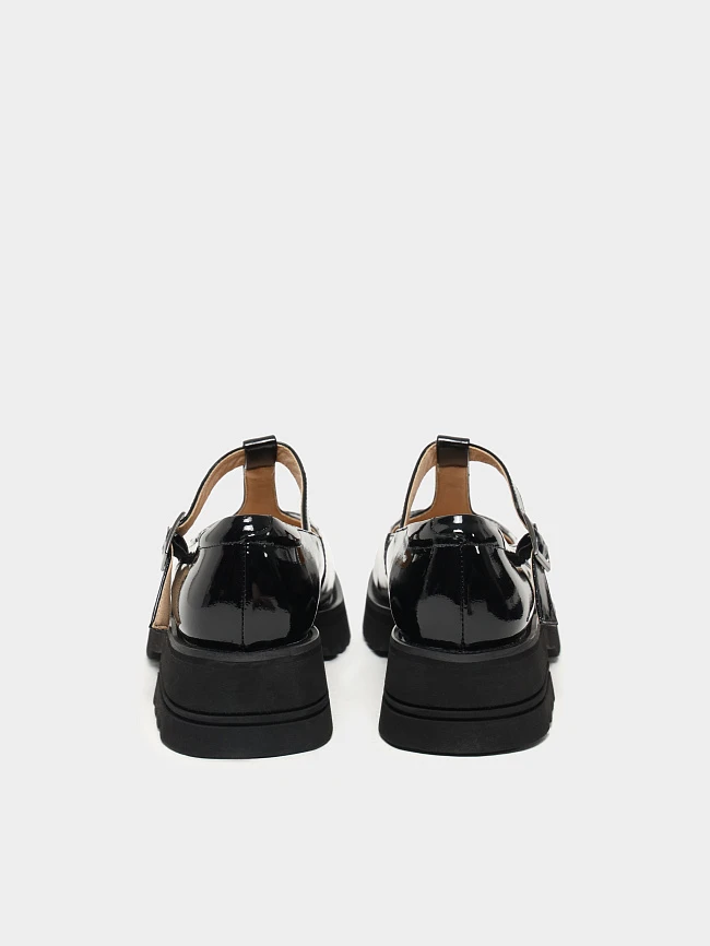 Туфли женские всесезонные, цвет черный, натуральная кожа и полимерные материалы 1849464 | 6