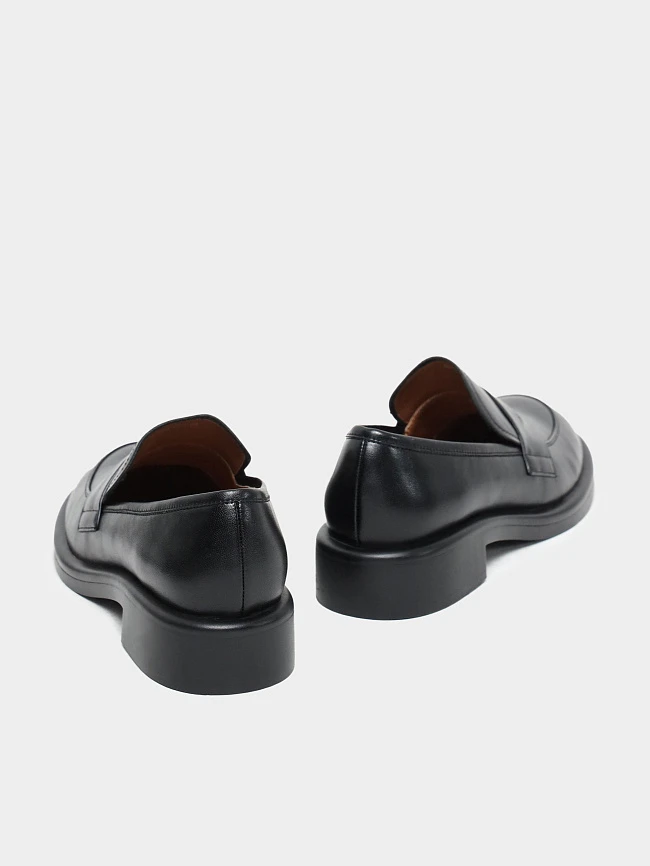 Лоферы женские всесезонные, цвет черный, натуральная кожа и полимерные материалы 1849517 | 4