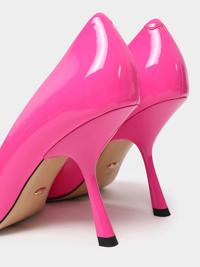 Туфли женские всесезонные, цвет фуксия, натуральная лаковая кожа 944108 | 6