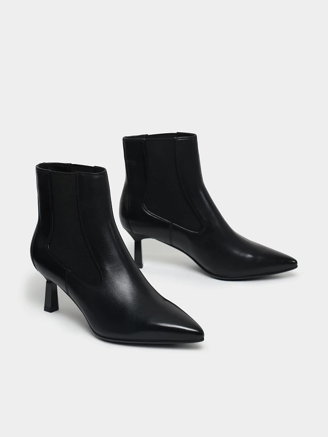 Ботильоны женские всесезонные, цвет черный, натуральная кожа 1397070P2 | 3