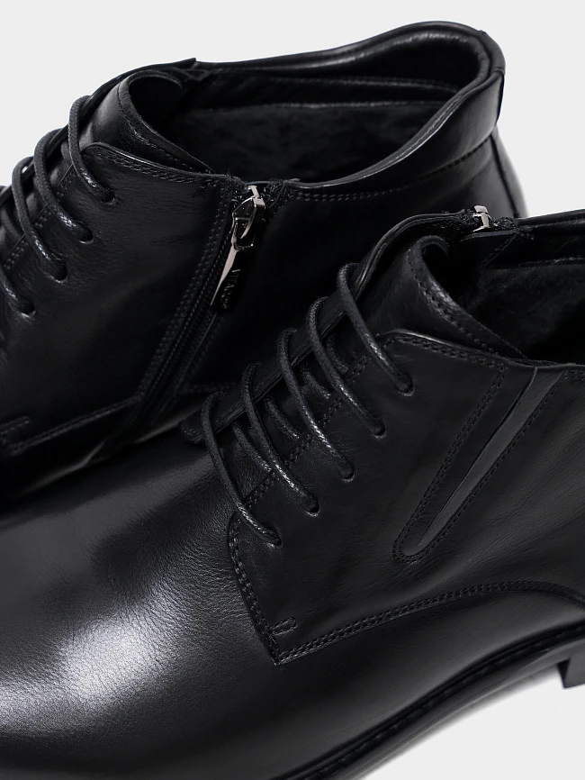 Ботинки мужские демисезонные, цвет черный, натуральная кожа M1022984 | 6