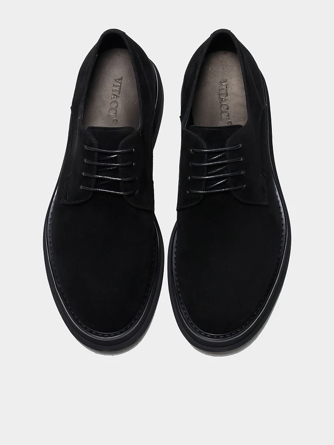 Полуботинки мужские всесезонные, цвет черный, натуральный велюр M1022904 | 5