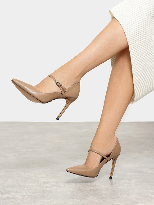 Туфли женские всесезонные, цвет бежевый, искусственная кожа 6550349 | 7