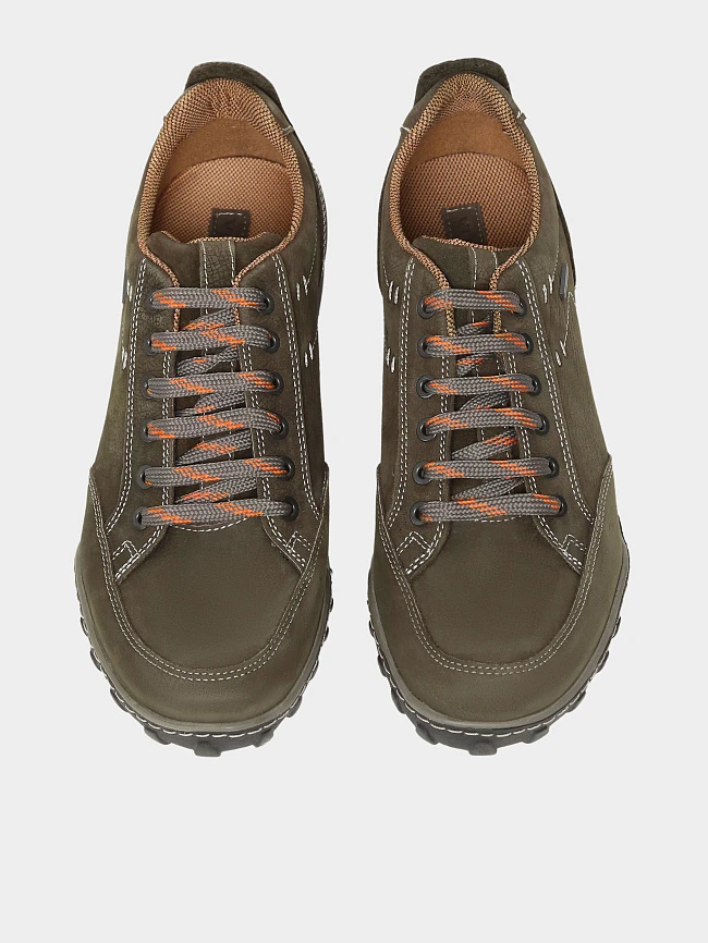 Кеды мужские демисезонные, цвет хаки, натуральный нубук M969007 | 5