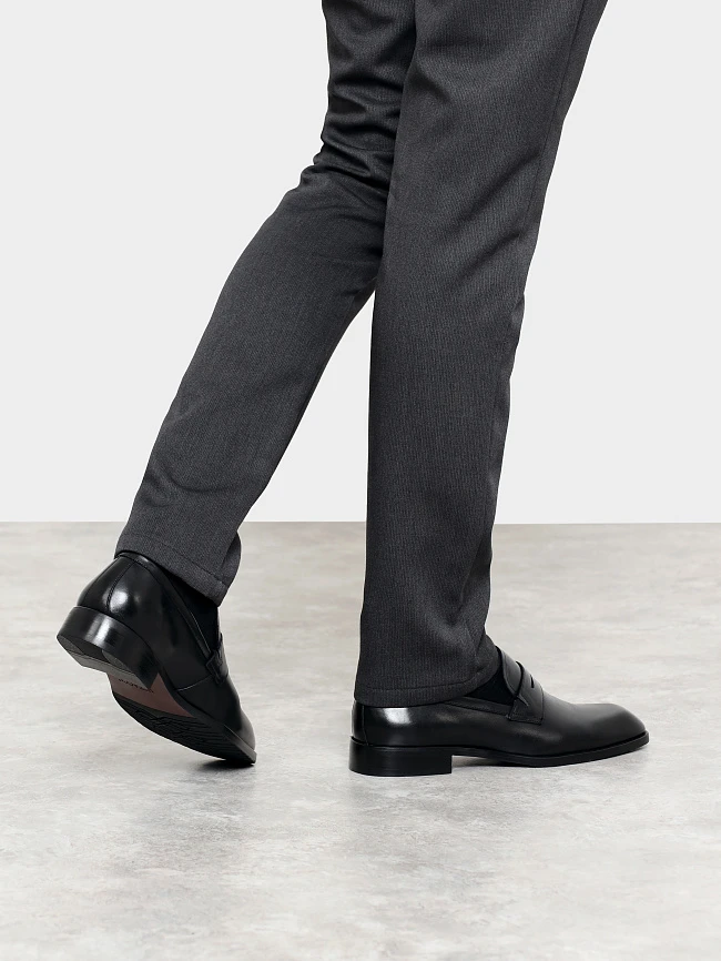 Лоферы мужские всесезонные, цвет черный, натуральная кожа M1022948 | 8