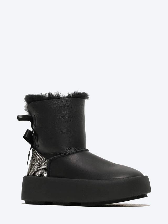 Полусапоги 9130020M женские цвет черный, дабл-фейс 9130020M        | 1