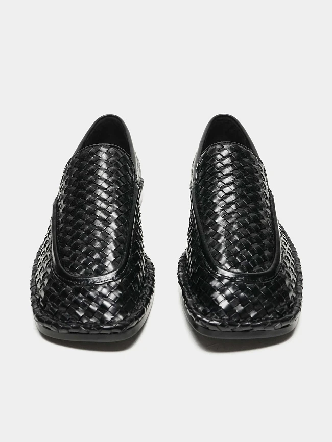 Лоферы женские всесезонные, цвет черный, натуральная кожа 1821783 | 4