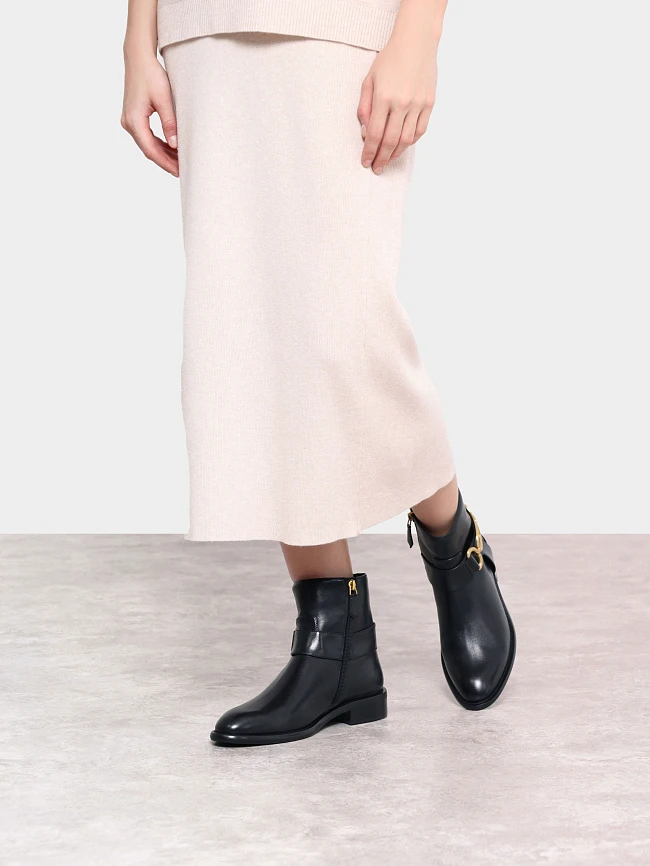 Полусапоги женские демисезонные, цвет черный, натуральная кожа 1493646 | 8