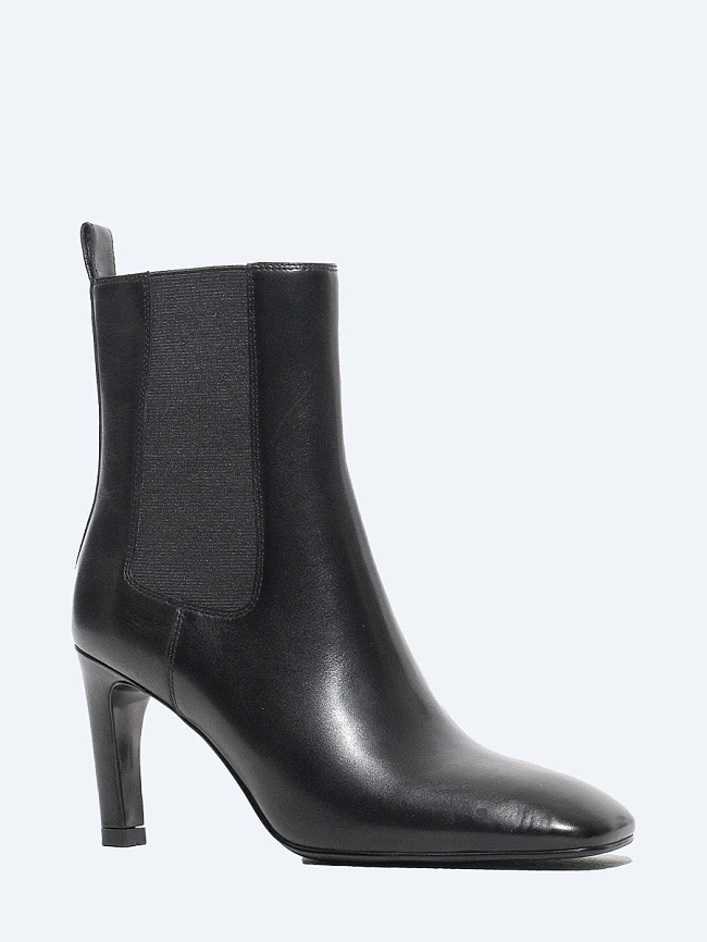 Сапоги женские демисезонные, цвет черный, натуральная кожа 1731100 | 2