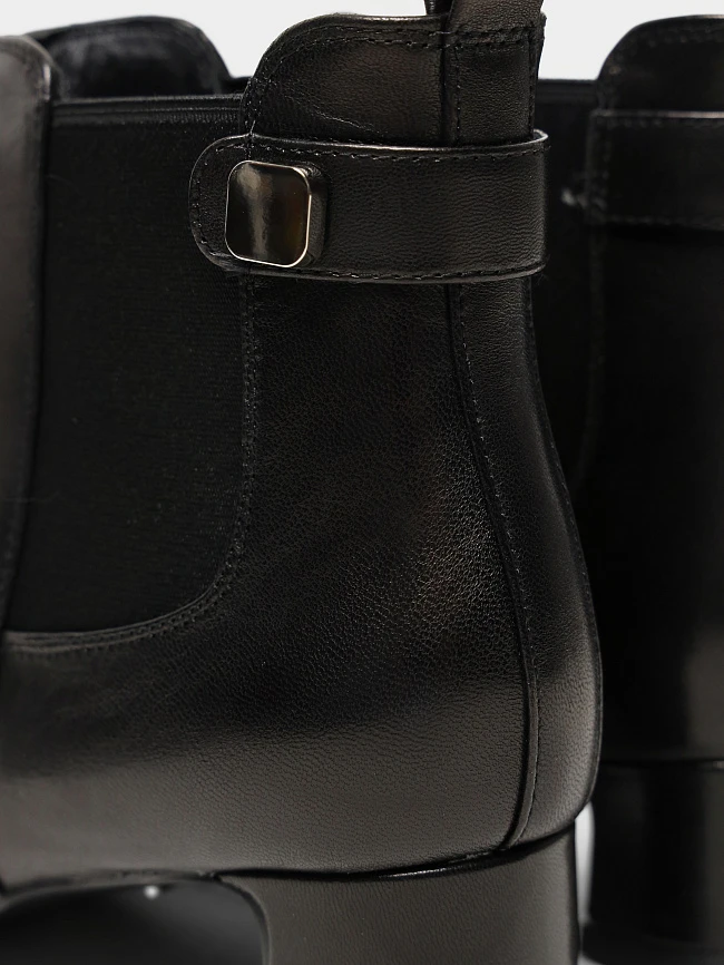 Ботильоны женские всесезонные, цвет черный, натуральная кожа 17VC404 | 6