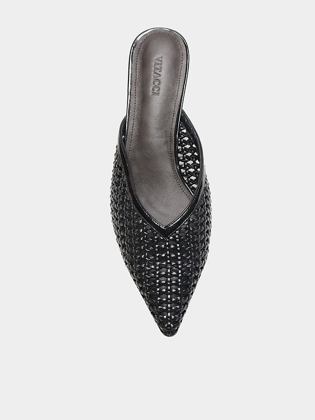 Мюли женские летние, цвет черный, искусственная кожа/натуральная кожа 17VC522 | 4