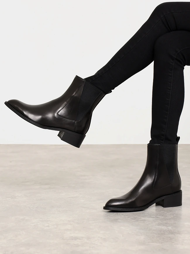 Полусапоги женские демисезонные, цвет черный, натуральная кожа 944268 | 7