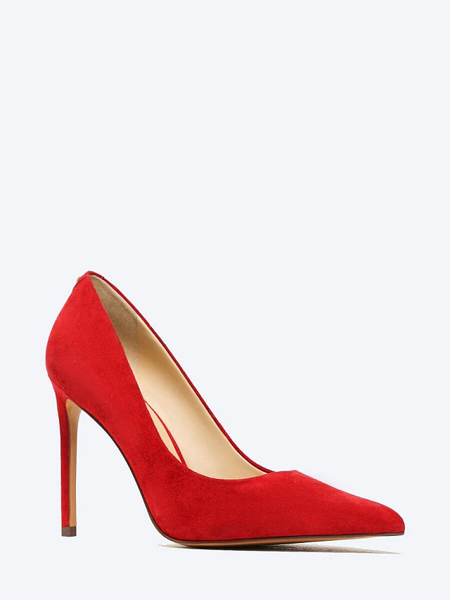 Туфли женские всесезонные, цвет красный, натуральный велюр 1493602 | 1