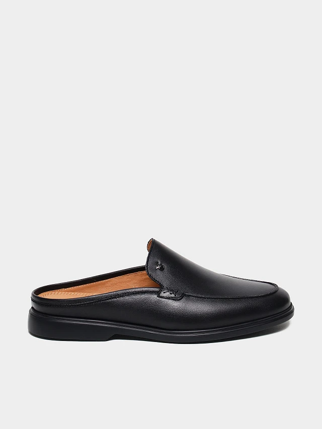 Сабо мужские летние, цвет черный, натуральная кожа M801340 | 1