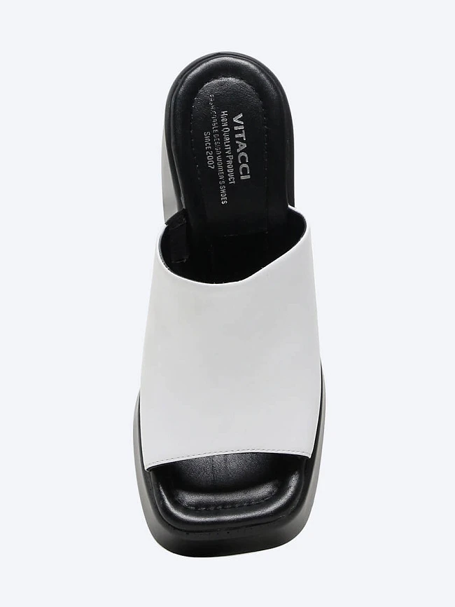 Сабо женские летние, цвет белый, натуральная кожа 136707 | 4