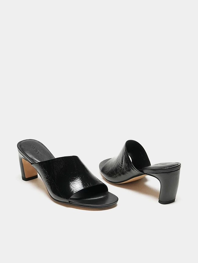 Сабо женские летние, цвет черный, натуральная масляная кожа 1731351 | 4