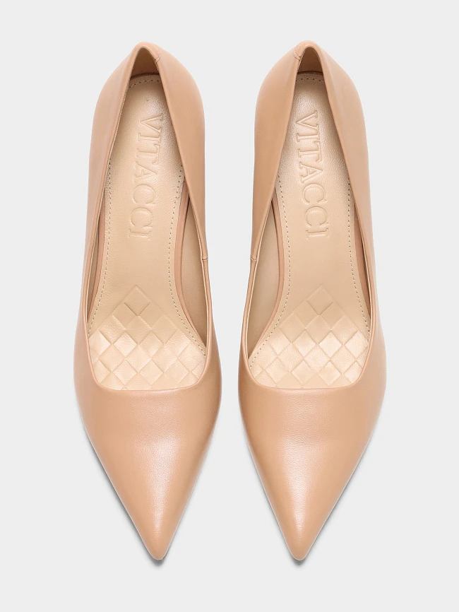 Туфли женские всесезонные, цвет бежевый, натуральная кожа 497026 | 5