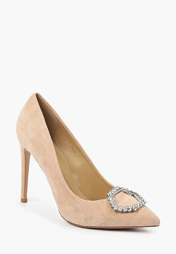 Туфли 493634 женские цвет бежевый, натуральный велюр 493634          | 1