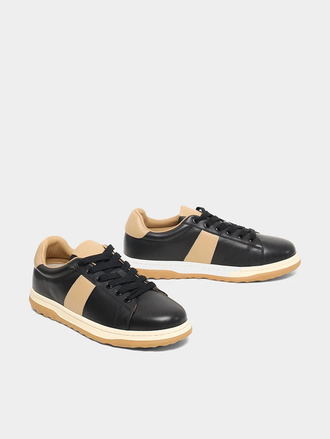 Кеды женские демисезонные, цвет черный, натуральная кожа 7990239 | 2