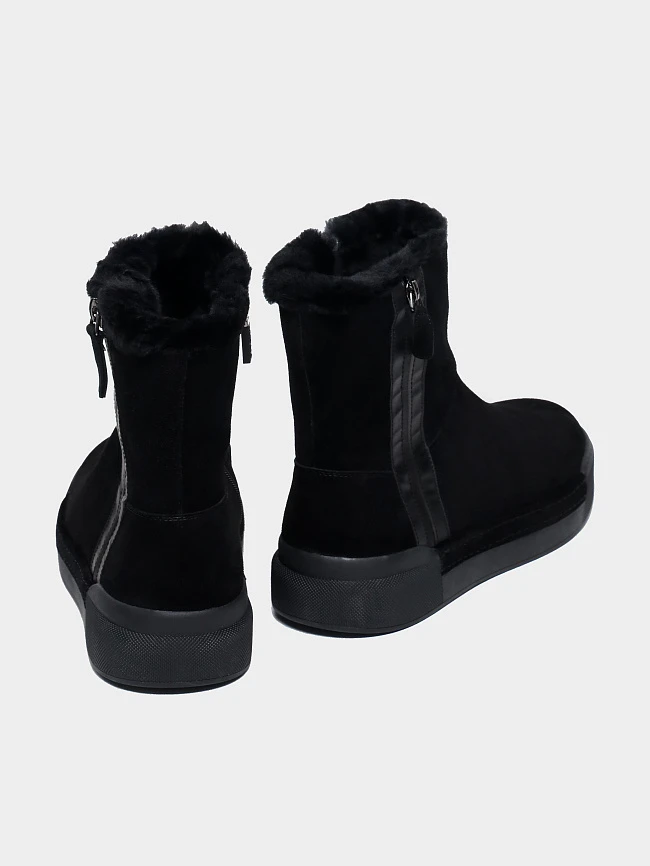 Полусапоги мужские зимние, цвет черный, натуральный спилок M1782122M | 4