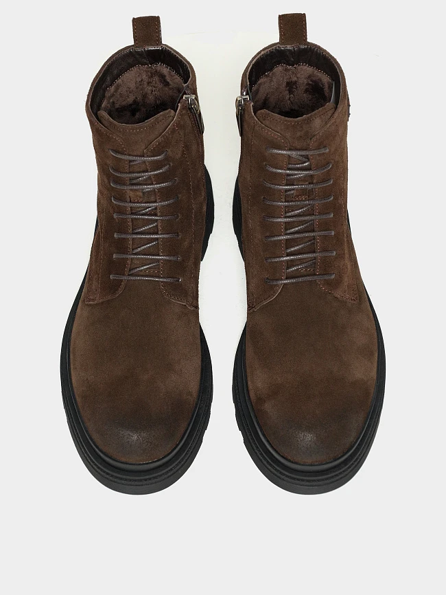 Ботинки мужские демисезонные, цвет коричневый, натуральный спилок M1022982 | 5