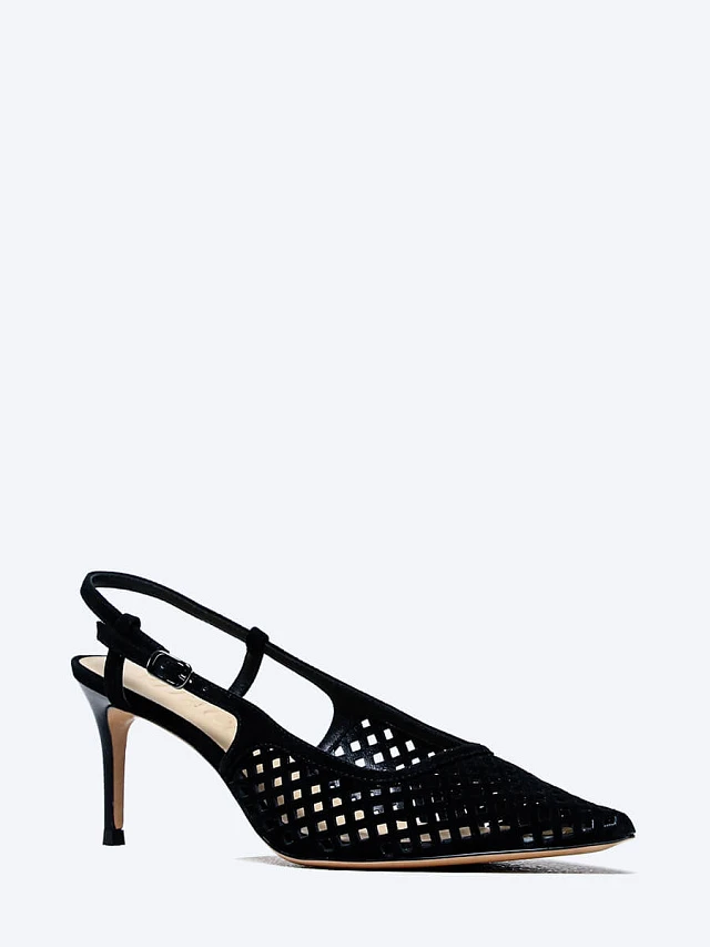 Туфли женские летние, цвет черный, натуральный велюр 1821275 | 1