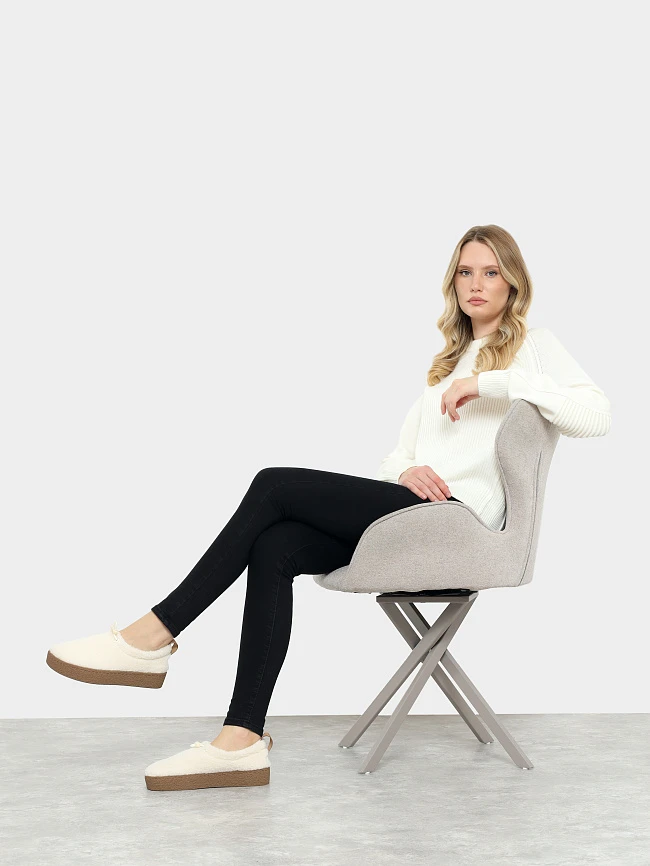 Полуботинки женские зимние, цвет молочный, искусственный мех 7210363M | 11