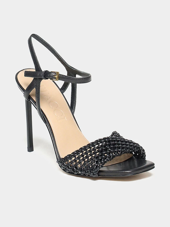 Босоножки женские летние, цвет черный, натуральная кожа 1495053 | 2