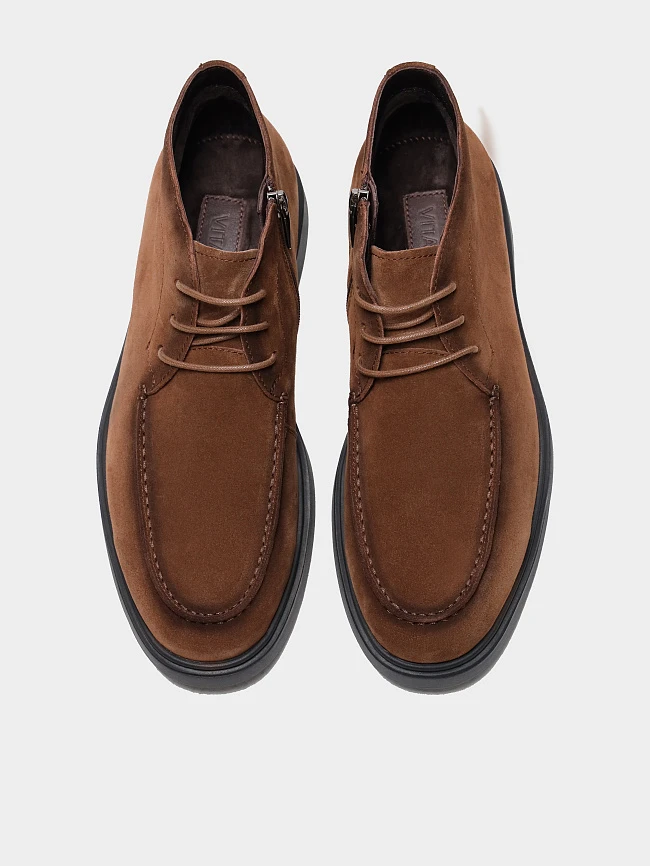 Ботинки мужские демисезонные, цвет коричневый, натуральный спилок M801239 | 5